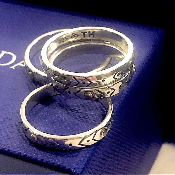 SILPADA Two Tone VARIED DETAILS Stacking Ring Sz 7 NIB - Picture 13 of 14